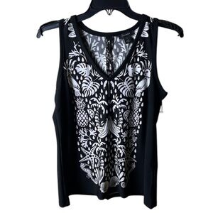 HALOGEN NWOT Black / White Sleeveless Top- Size S